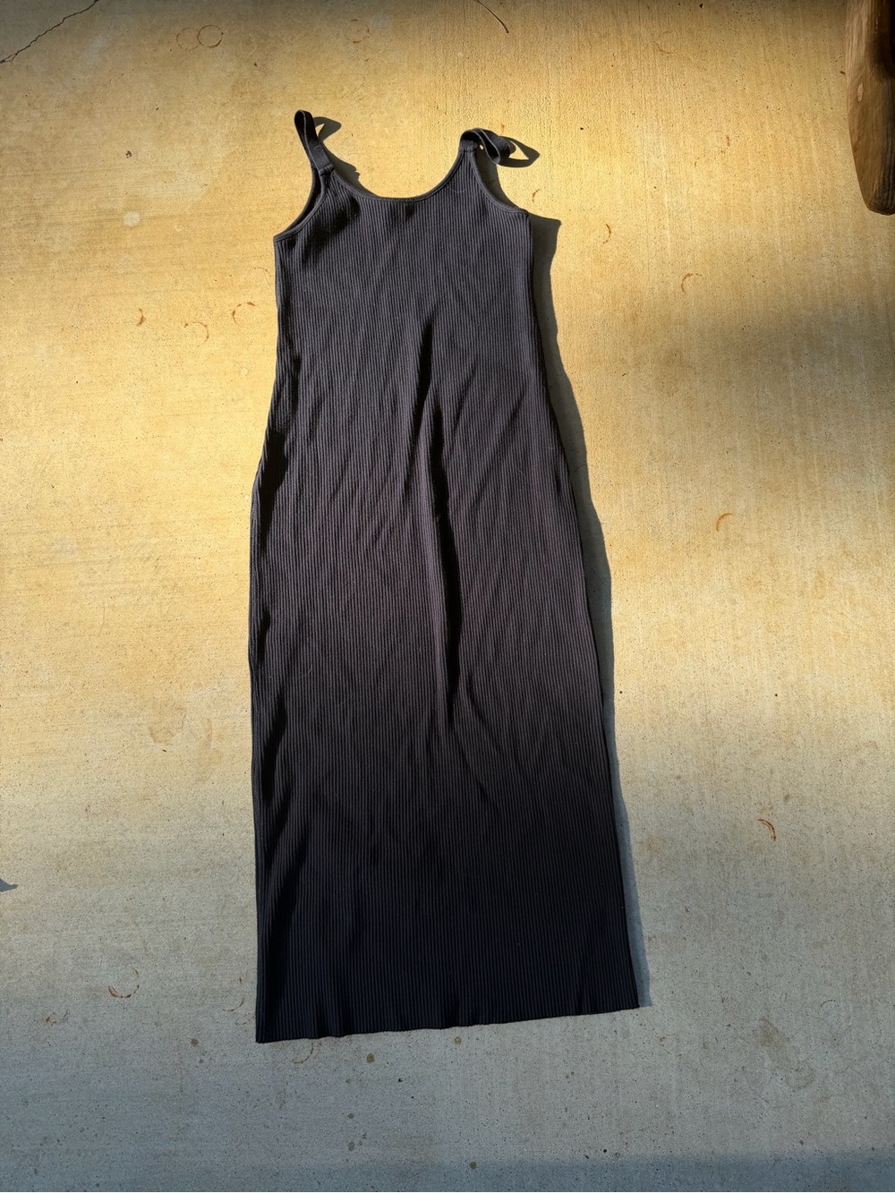 Vince S ribbed spaghetti straps maxi 7/8 dress Blue